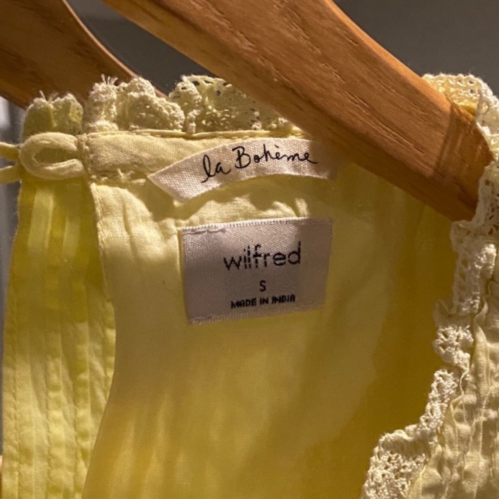 SOLD La Boheme, Wilfred Yellow Babydoll Dress - Picture 2 of 2